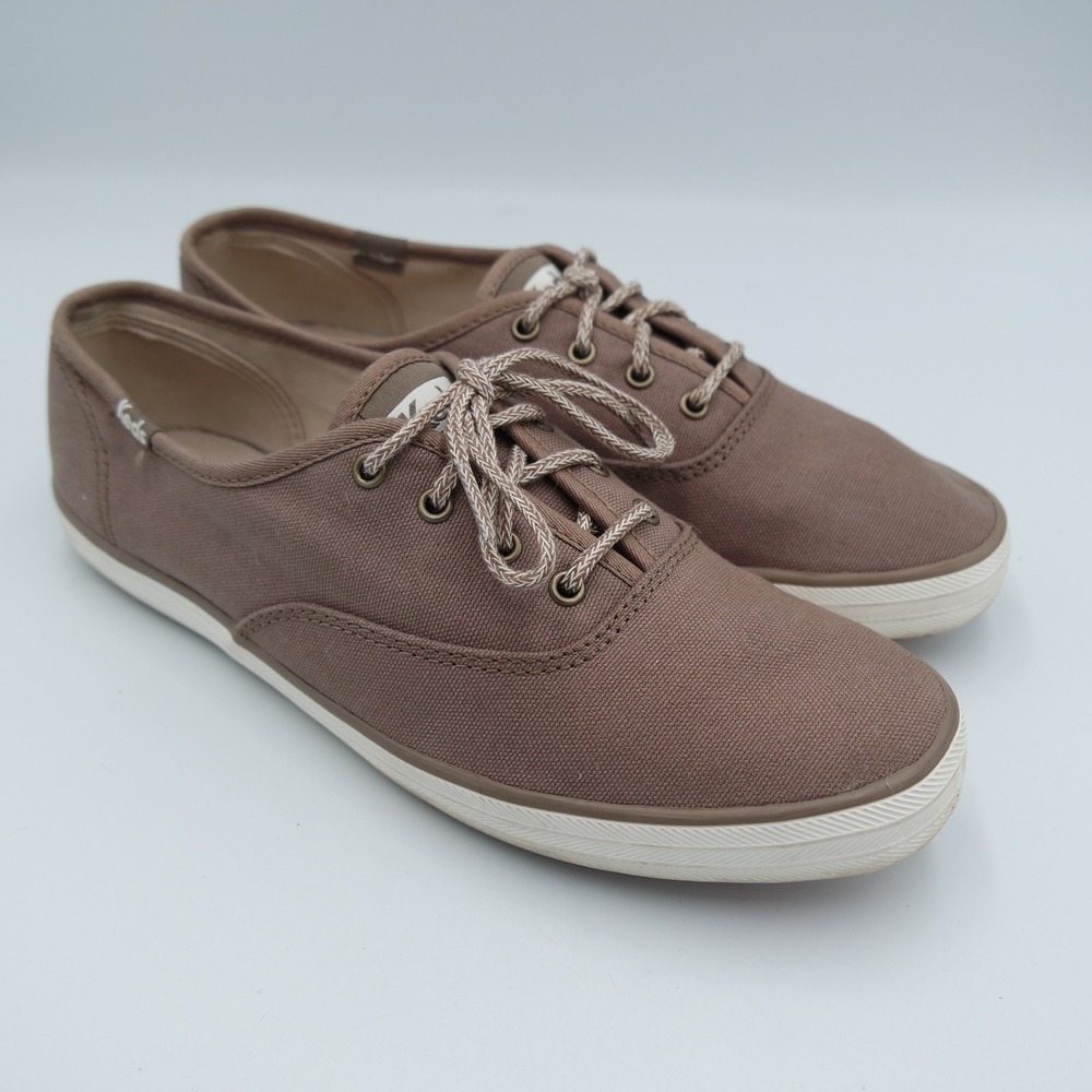 Keds Champion Taupe Brown Canvas Low Top Sneakers Ortholite Womens Size 7 - Picture 3 of 8